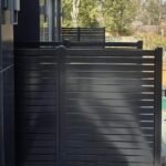 black horizontal fence
